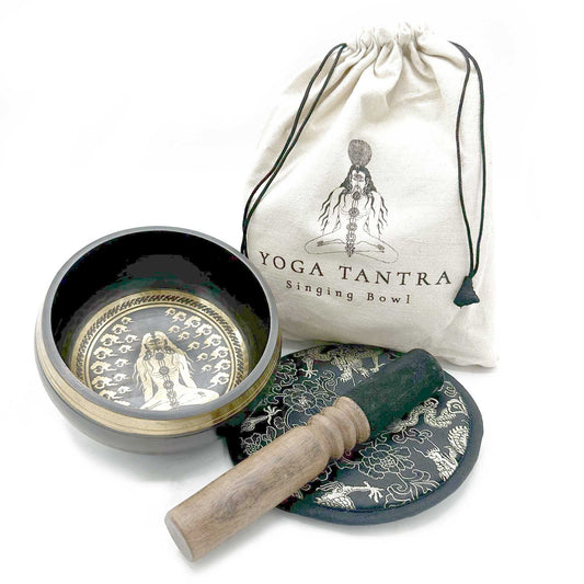 Handhamrat klangskålsset – Yogi, 14 cm