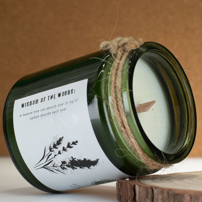 Greenman sojavaxljus med träveke – Wild Lavender