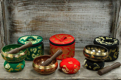 Mini-klangskålsset – röd
