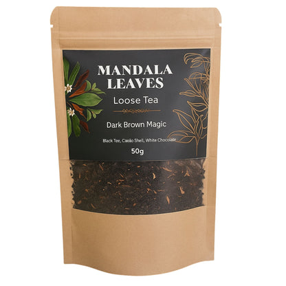 Dark Brown Magic – svart te med kakaotoner – 50 g