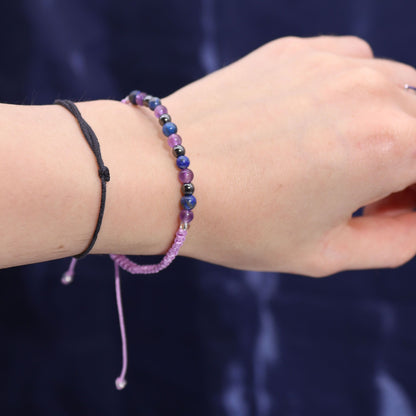 Zodiakljus med kristallarmband – Vattumannen