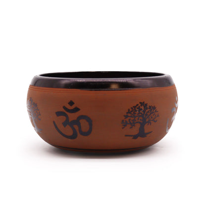 Klangskål i aluminium – Clay Om Buddha, 16 cm