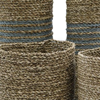Förvaringsset i sjögräs och raffia – 4 delar