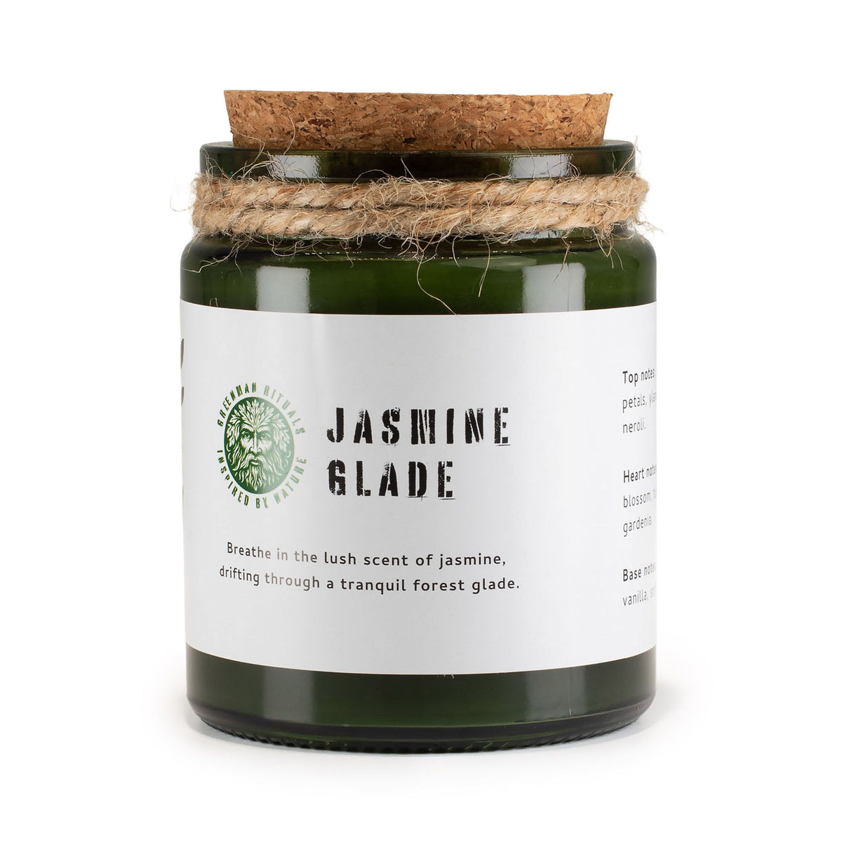 Greenman sojavaxljus med träveke – Jasmine Glade