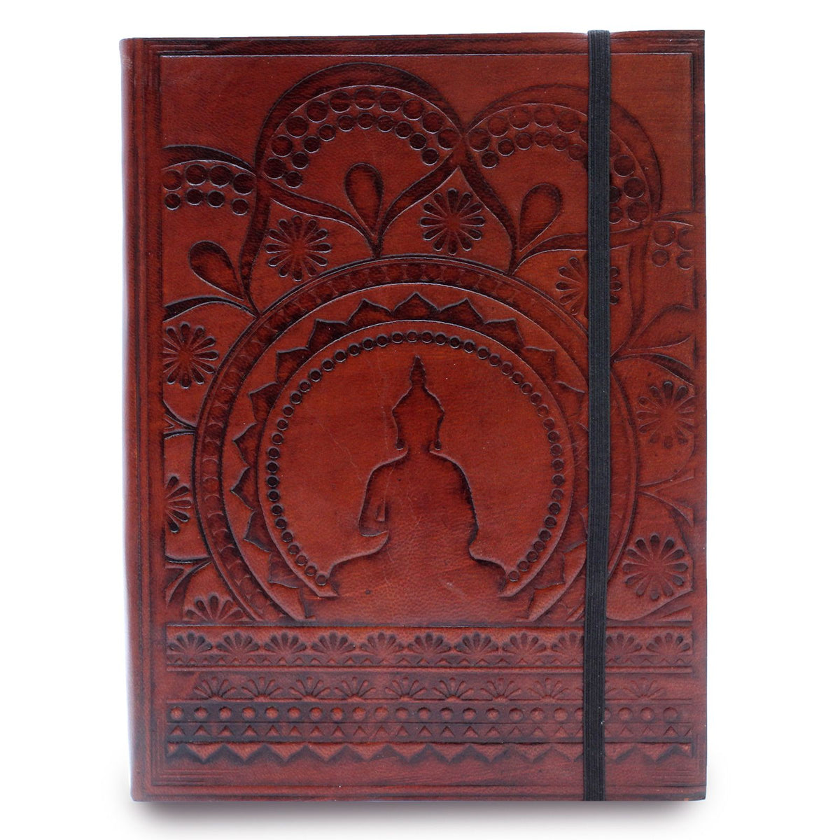 Anteckningsbok i läder – Tibetansk mandala