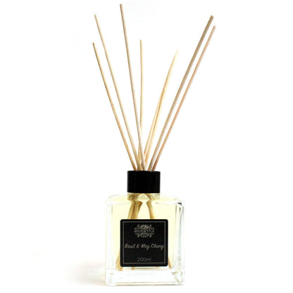 Doftpinnar med eteriska oljor – Basilika & may chang, 200 ml