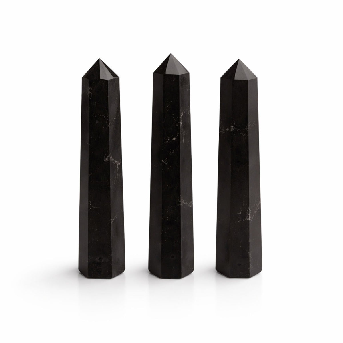 Sexsidig obelisk i svart turmalin – ca 11 cm