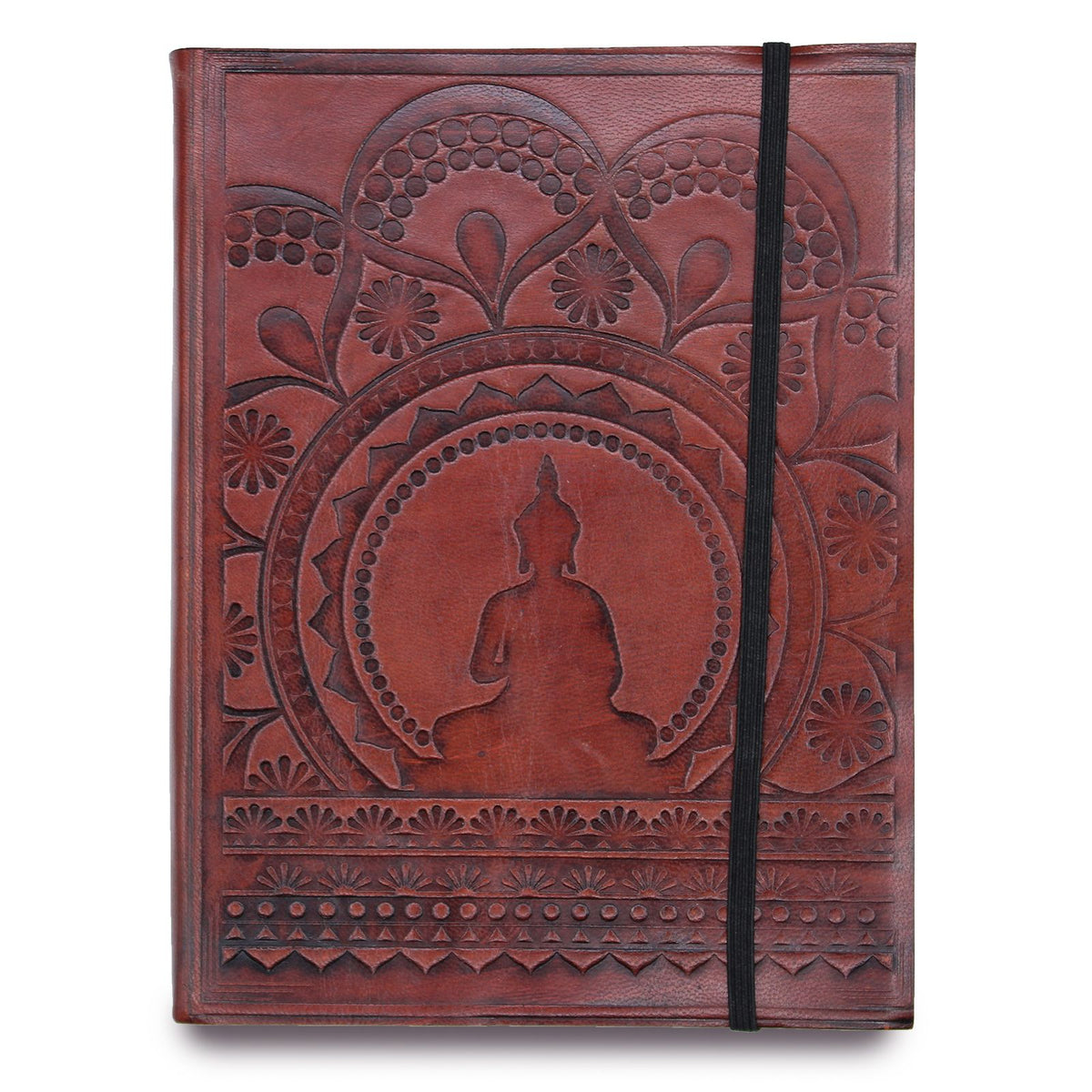 Anteckningsbok i läder – Tibetansk mandala