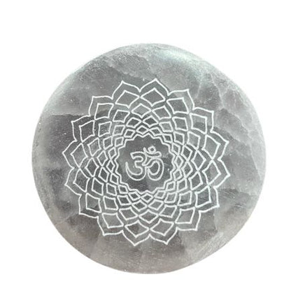 Selenitplattor – chakraset om 7, 6 cm/st