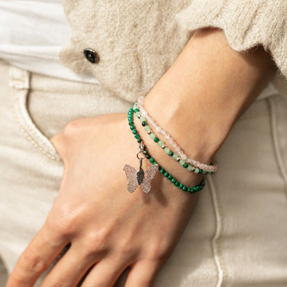 Kristallarmband-set Forest Spirit – 3 elastiska armband