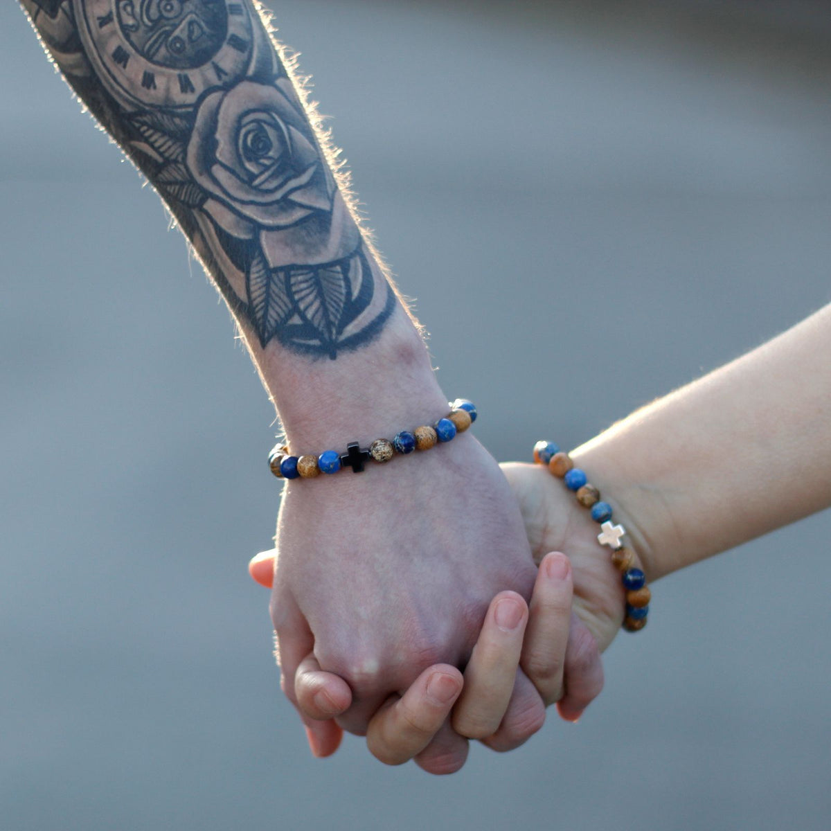 Vänskapsarmband, 2-pack – flerfärgade stenar