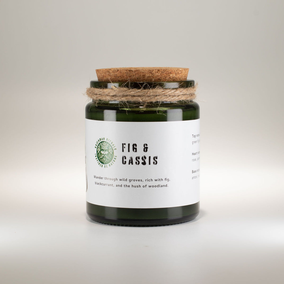 Greenman sojavaxljus med träveke – Crushed Fig & Cassis