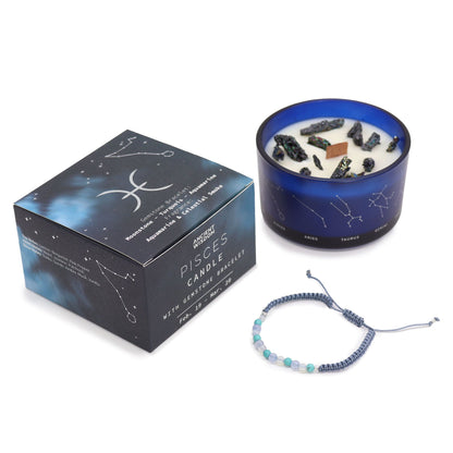 Zodiakljus med kristallarmband – Fiskarna