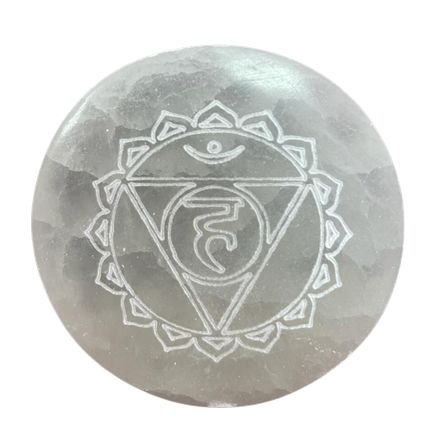 Selenitplattor – chakraset om 7, 6 cm/st
