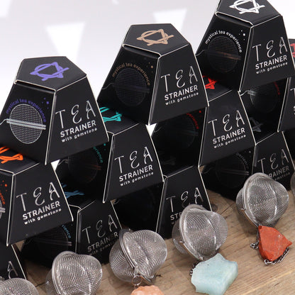 Tesil med natursten – svart obsidian
