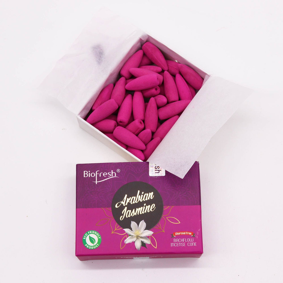 Biofresh backflow-rökelsekoner – Arabisk jasmin, 40 st