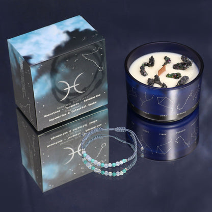 Zodiakljus med kristallarmband – Fiskarna