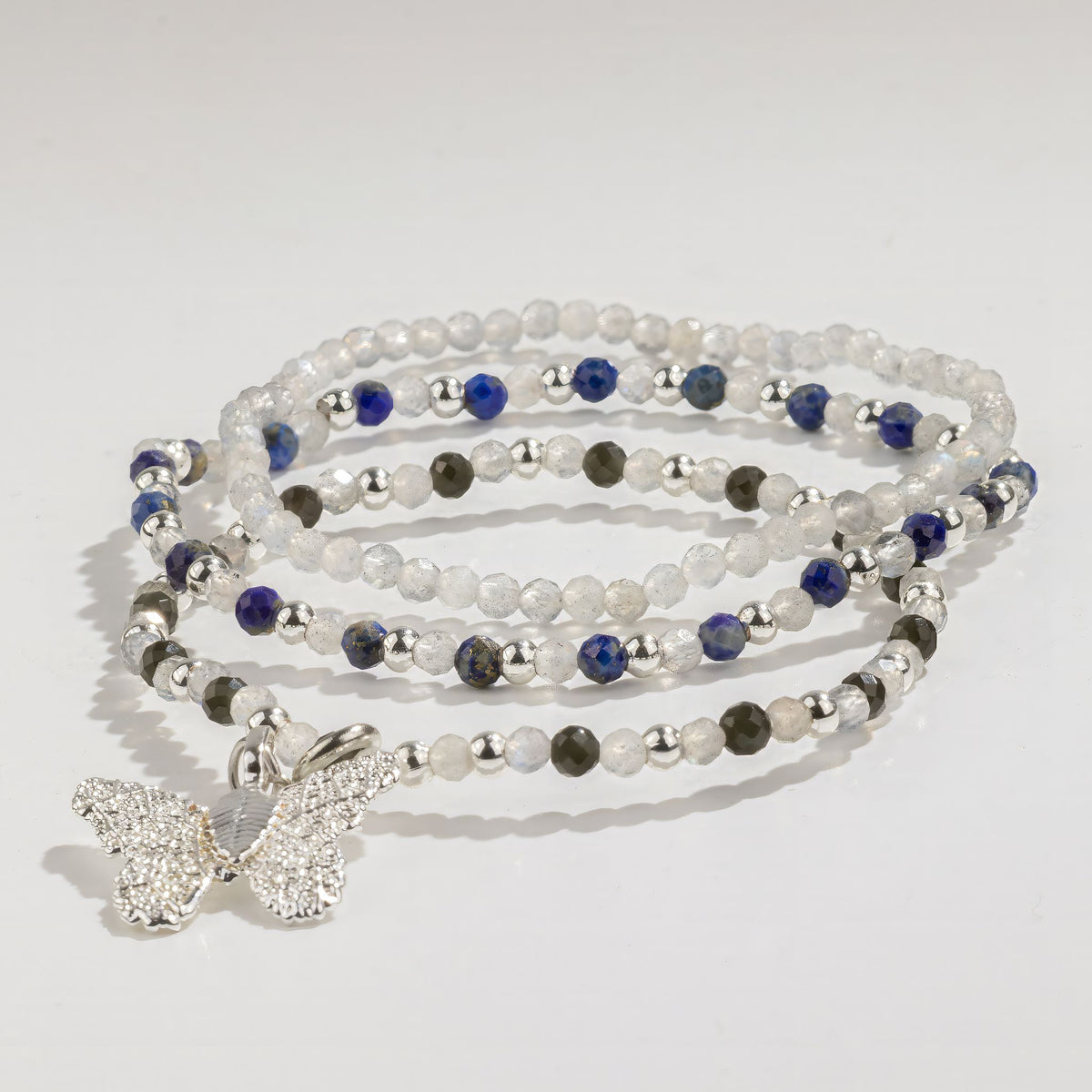 Kristallarmband-set Northern Lights – 3 elastiska armband