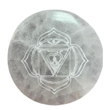 Selenitplattor – chakraset om 7, 6 cm/st