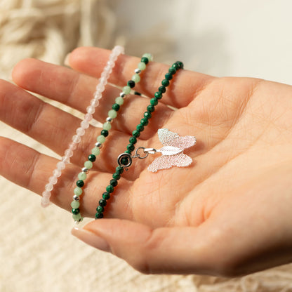 Kristallarmband-set Forest Spirit – 3 elastiska armband