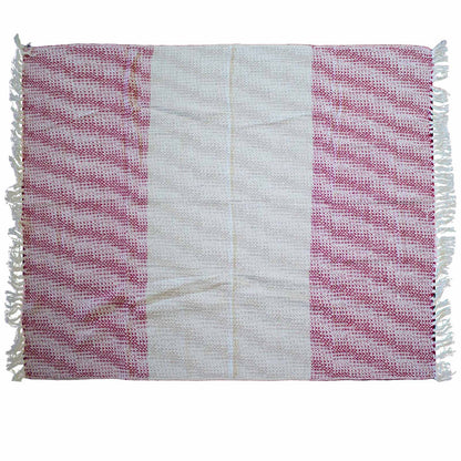Prydnadspläd – rubinröd tvåfärgad, 125 × 150 cm