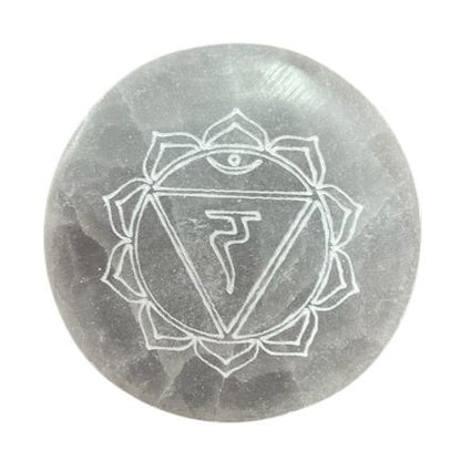 Selenitplattor – chakraset om 7, 6 cm/st