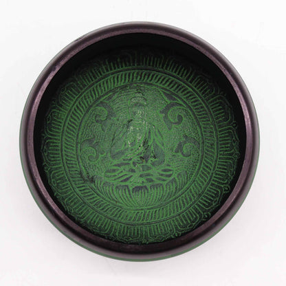 Klangskål i aluminium – Mandala Buddha, 16 cm