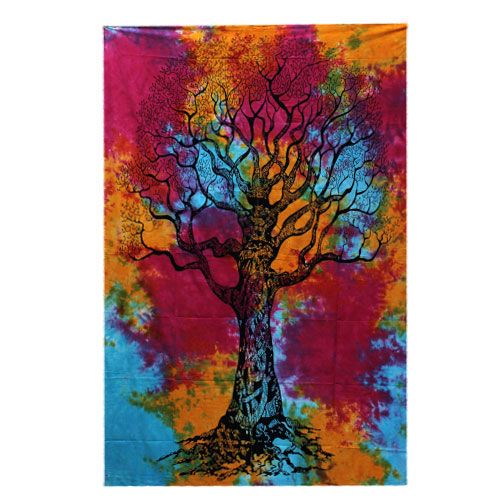 Väggtextil och överkast – vinterträd, 130 × 200 cm