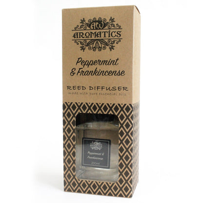 Doftpinnar med eteriska oljor – Pepparmynta & frankincense, 200 ml