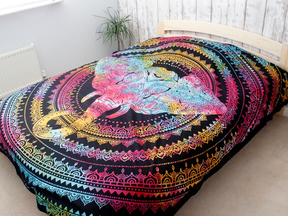 Väggtextil och överkast – elefanthuvud, 230 × 200 cm