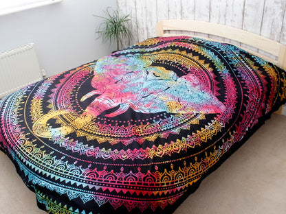 Väggtextil och överkast – elefanthuvud, 230 × 200 cm