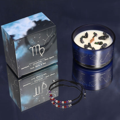 Zodiakljus med kristallarmband – Jungfrun