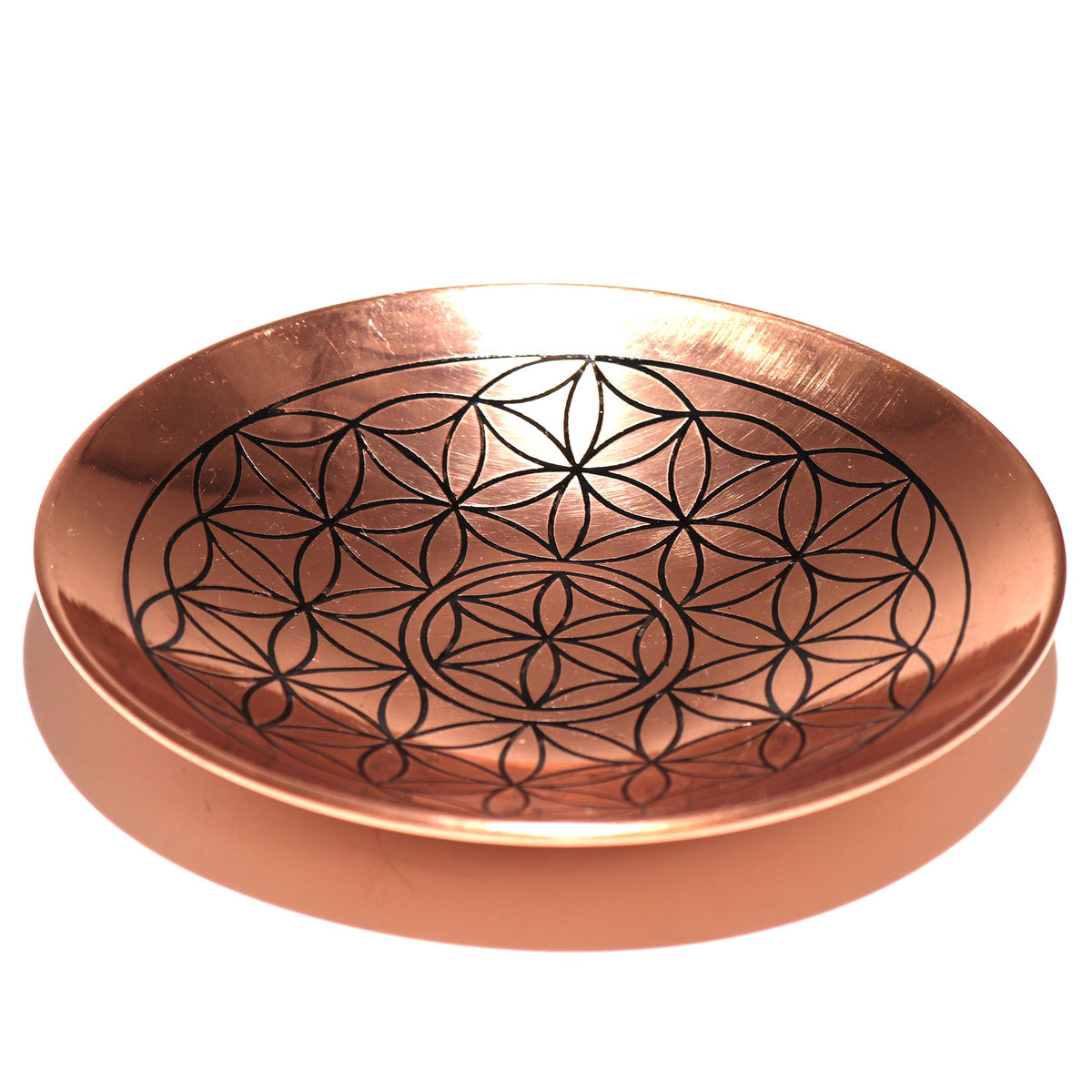 Offer- och smudgebricka i koppar – Flower of Life