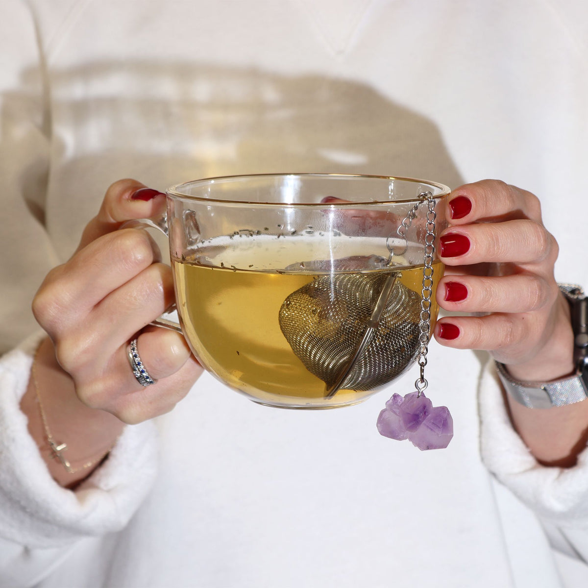 Tesil med natursten – grön aventurin