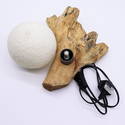 DriftGlow-bordslampa – Cotton Luna, elfenben