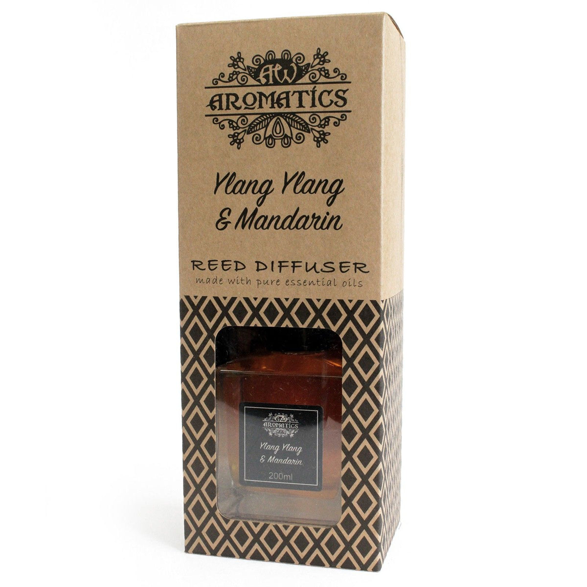 Doftpinnar med eteriska oljor – Ylang ylang & mandarin, 200 ml