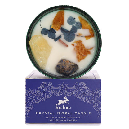 Hop Hare tarotljus – The Sun, citrin & sodalit