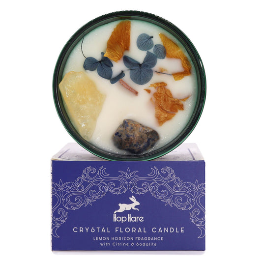 Hop Hare tarotljus – The Sun, citrin & sodalit