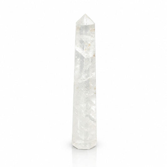 Sexsidig obelisk i bergkristall – ca 17 cm