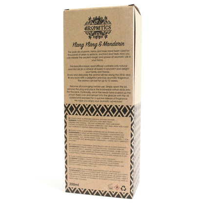 Doftpinnar med eteriska oljor – Ylang ylang & mandarin, 200 ml