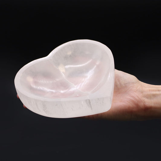 Selenitskål – hjärta, ca 15 cm