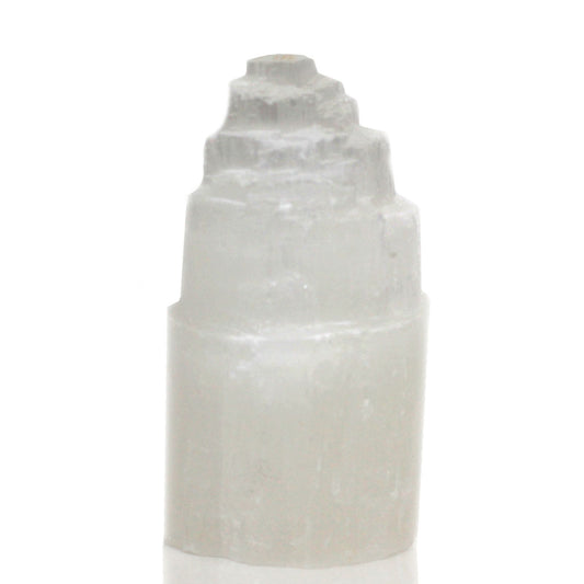 Selenit-lampa – torn, ca 15 cm