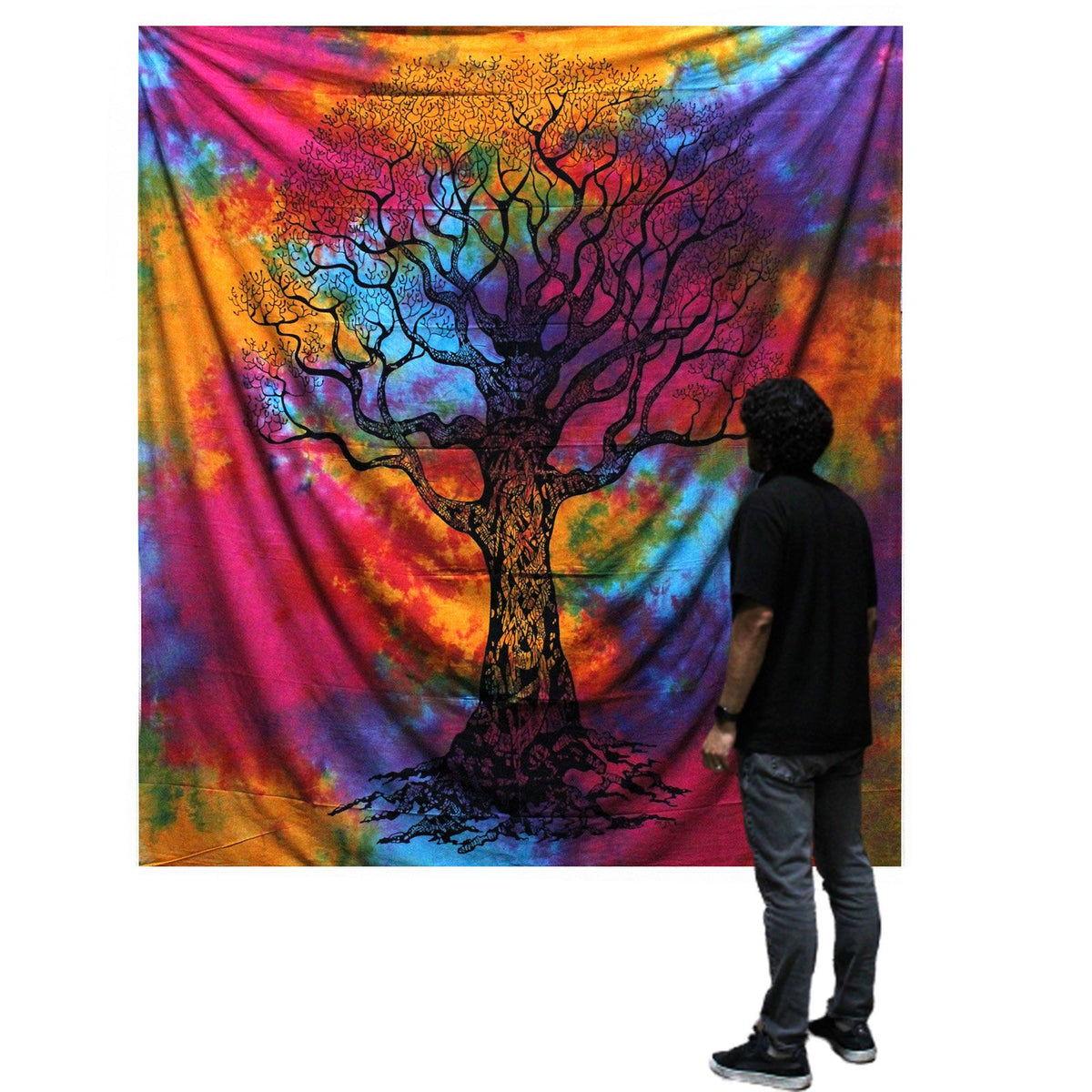 Väggtextil och överkast – vinterträd, 230 × 200 cm