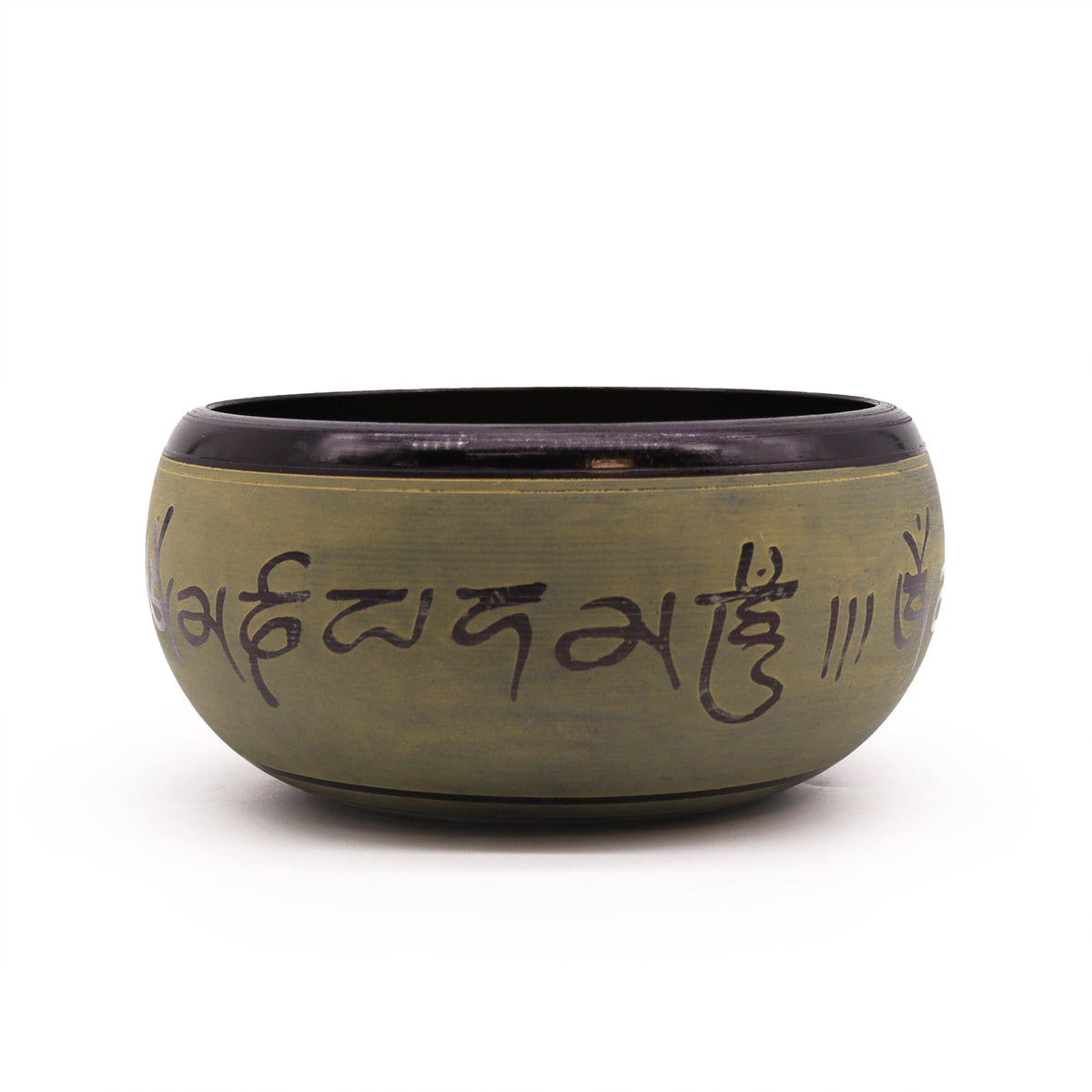 Klangskål i aluminium – Mantra Five Buddha, 16 cm