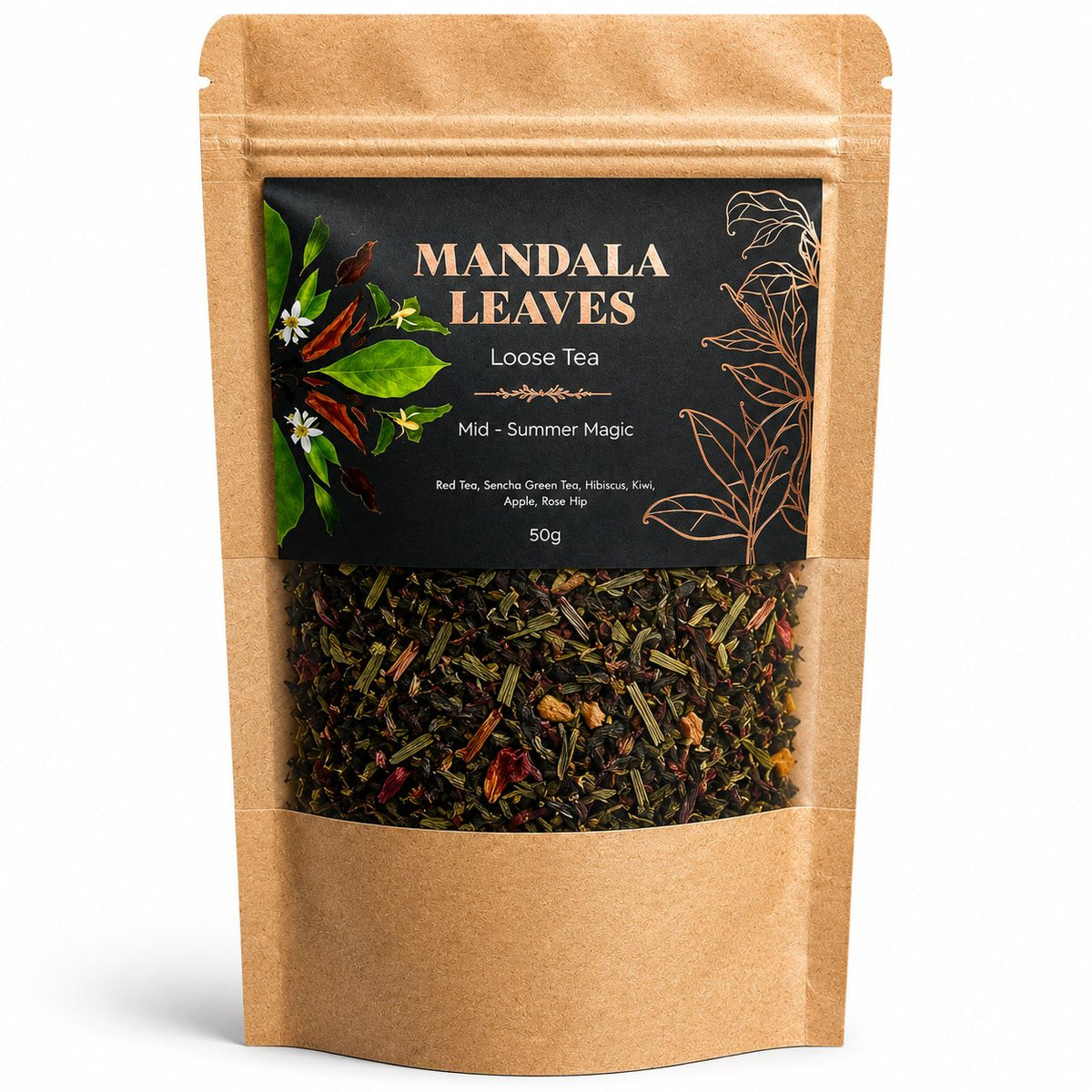 Mid-summer Magic – pu-erh och grönt te med frukt – 50 g