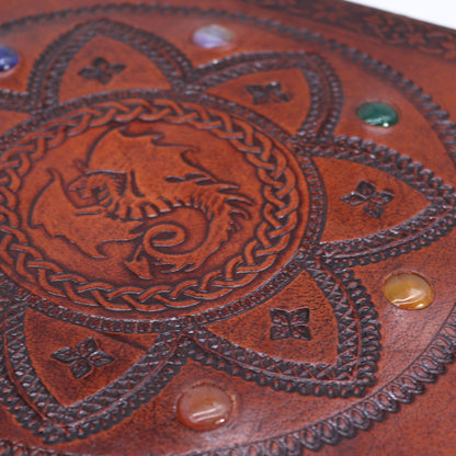 Extra stor läderjournal – Drake och mandala