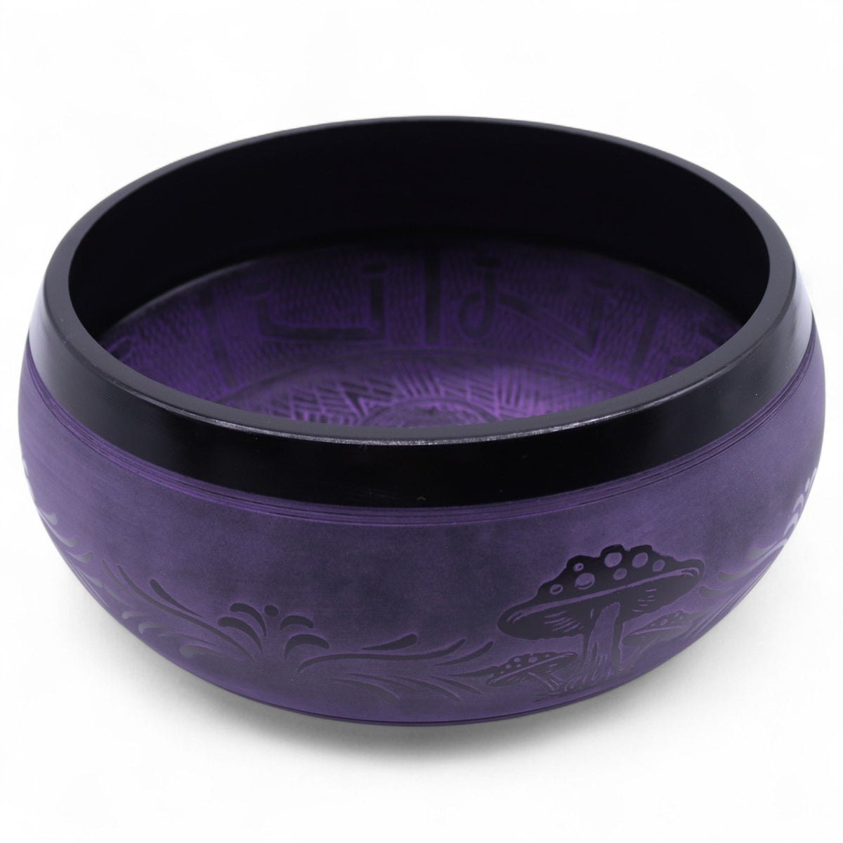 Extra kraftig klangskål i mässing – Mushroom Purple Haze, 23 cm / 1,3 kg