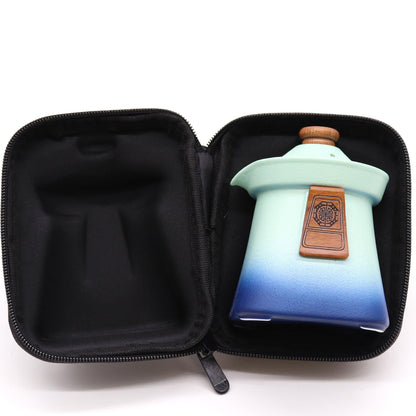 Teservis Temple – himmelsblå, 3 koppar