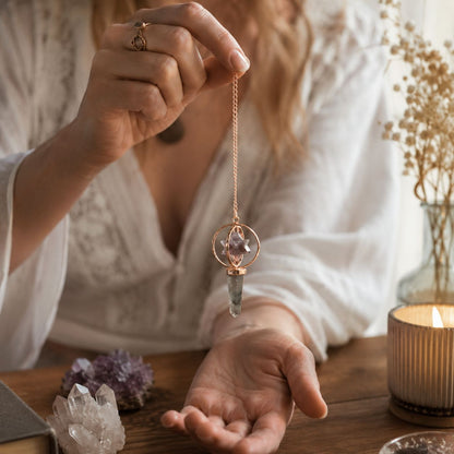 Kristallpendel Cosmic Navigator – ametist & labradorit
