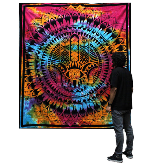 Väggtextil och överkast – hamsahanden, 230 × 200 cm